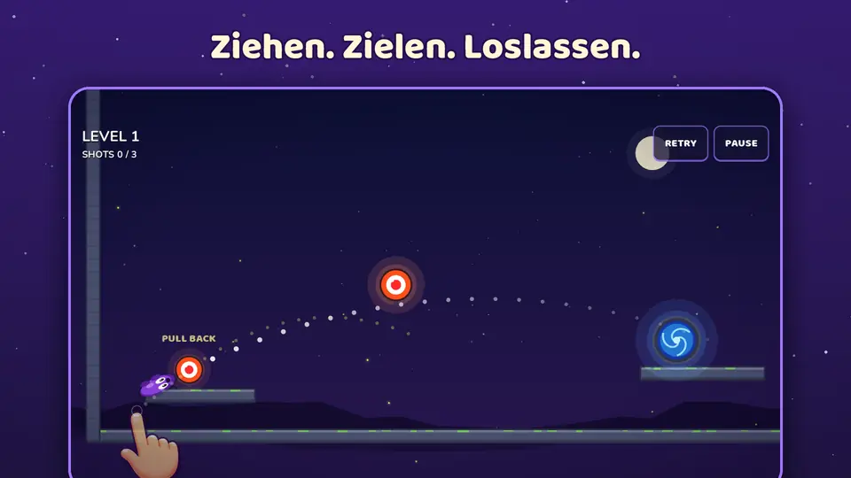 Ziehen. Zielen. Loslassen.