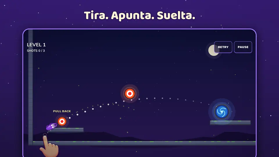 Tira. Apunta. Suelta.